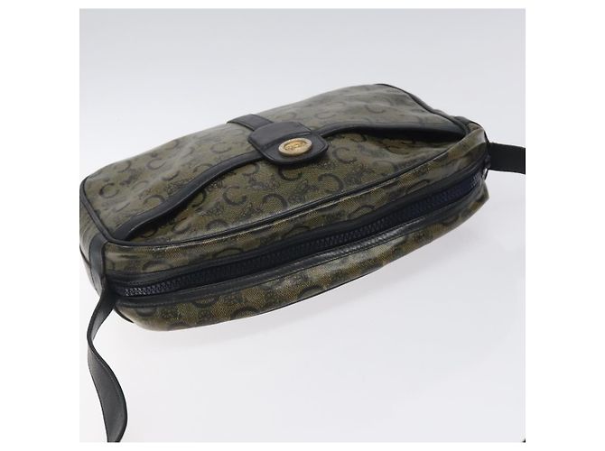 Céline Borsa a Spalla CELINE C Sulky PVC Blu Navy Oro Auth 127311 D'oro - vista 6