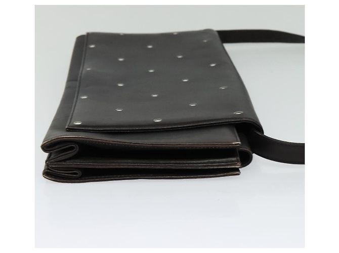 Borsa a spalla Gianni Versace in pelle marrone argento autentica bs26882 - vista 5