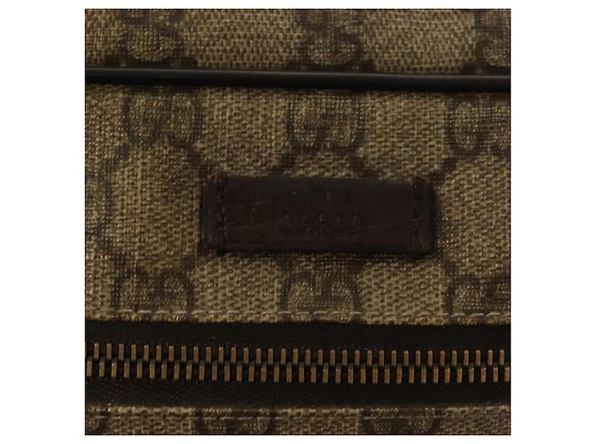 GUCCI GG Supreme Web Sherry Line Clutch Bag PVC Beige Argento 152599 Auth hk2854 - vista 14