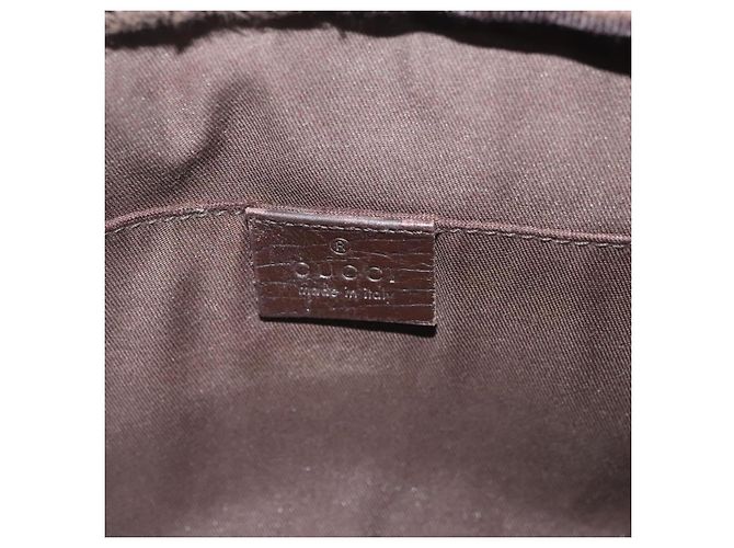 GUCCI GG Supreme Web Sherry Line Clutch Bag PVC Beige Argento 152599 Auth hk2854 - vista 17