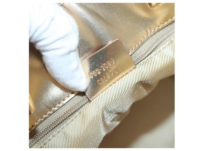 Sac fourre-tout en toile GG Gucci bleu clair or 002 1099 Auth BA3043 Doré - vue 19