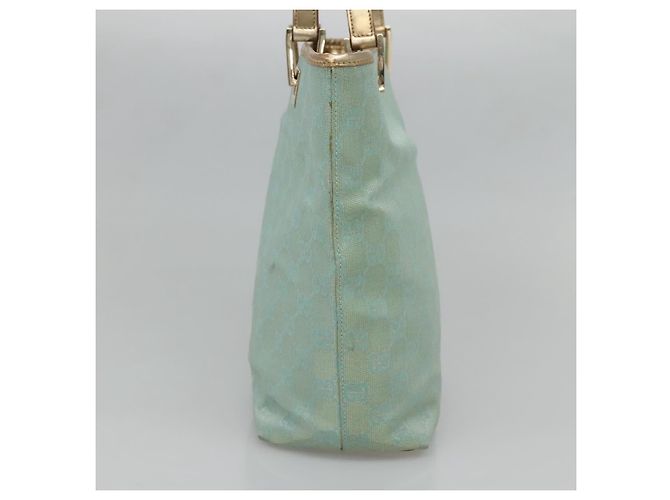 Sac fourre-tout en toile GG Gucci bleu clair or 002 1099 Auth BA3043 Doré - vue 4