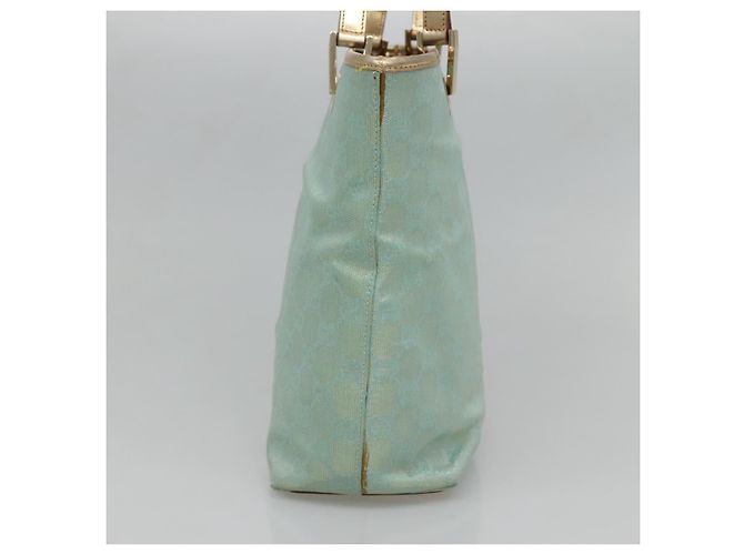 Sac fourre-tout en toile GG Gucci bleu clair or 002 1099 Auth BA3043 Doré - vue 5