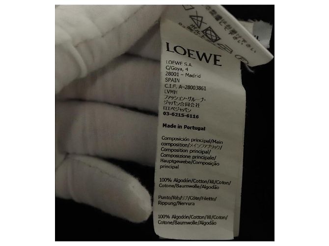 LOEWE Sudadera de Manga Larga de Algodón Negro Auth ym028M - vista 9