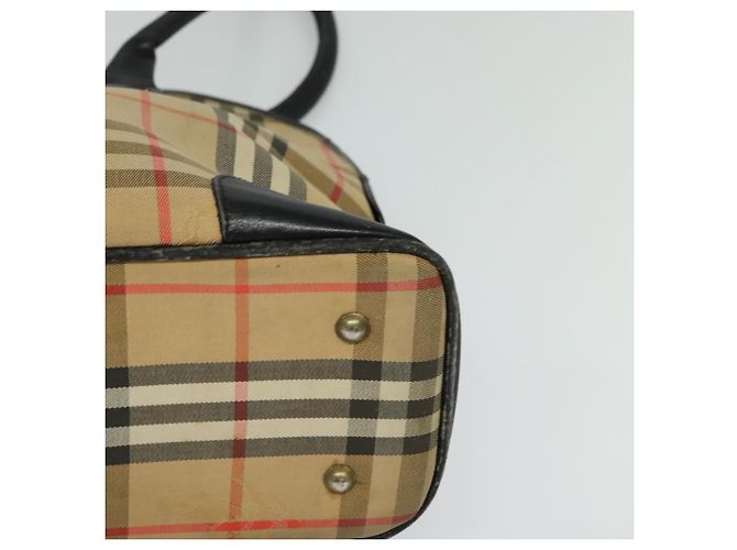 Autre Marque Borsa Tote Burberrys Nova Check in tela beige oro Auth BD686 D'oro - vista 11