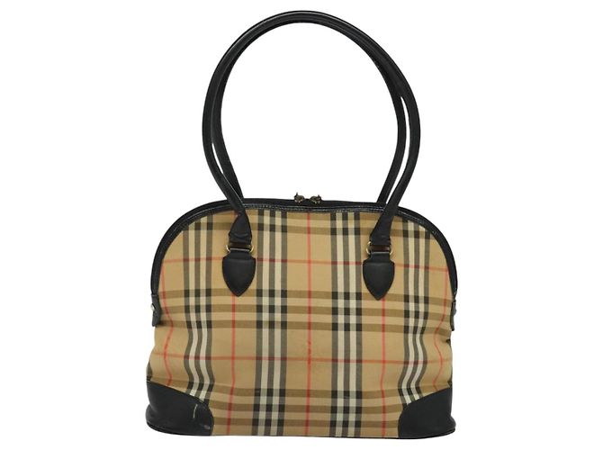 Autre Marque Borsa Tote Burberrys Nova Check in tela beige oro Auth BD686 D'oro - vista 3