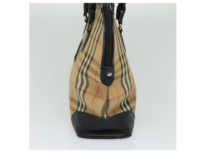 Autre Marque Borsa Tote Burberrys Nova Check in tela beige oro Auth BD686 D'oro - vista 5
