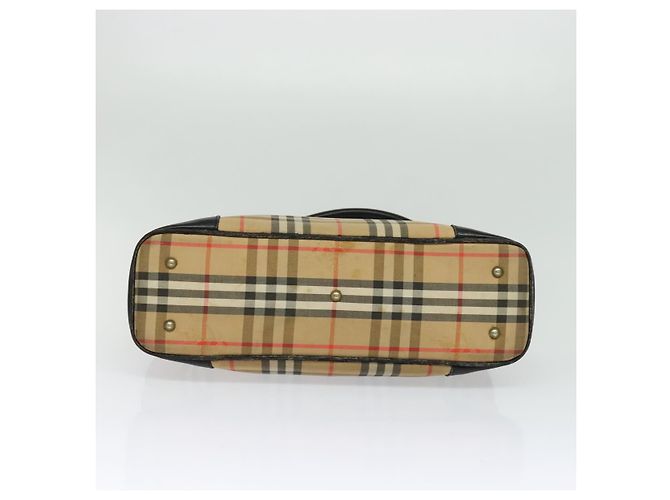 Autre Marque Borsa Tote Burberrys Nova Check in tela beige oro Auth BD686 D'oro - vista 9