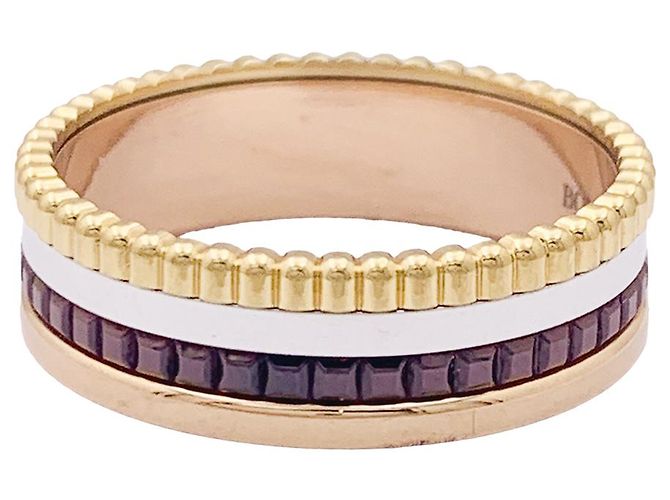 Anello Boucheron, 'Quatre Classique Small', in oro rosa, bianco e giallo. - vista 2
