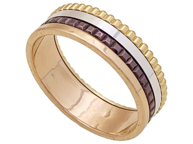 Anello Boucheron, 'Quatre Classique Small', in oro rosa, bianco e giallo. - vista 4