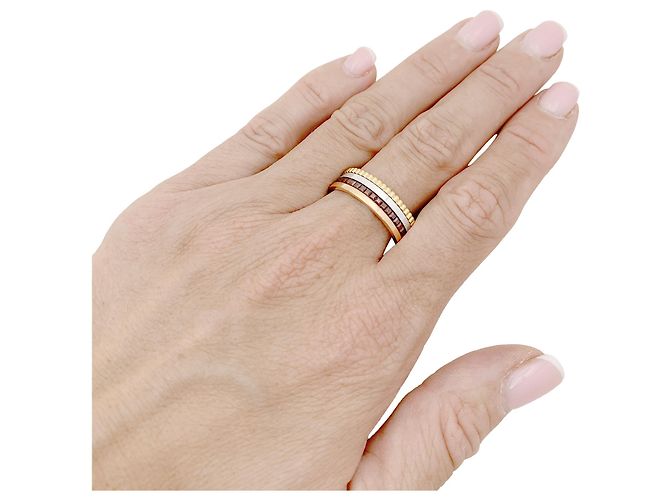 Anello Boucheron, 'Quatre Classique Small', in oro rosa, bianco e giallo. - vista 5