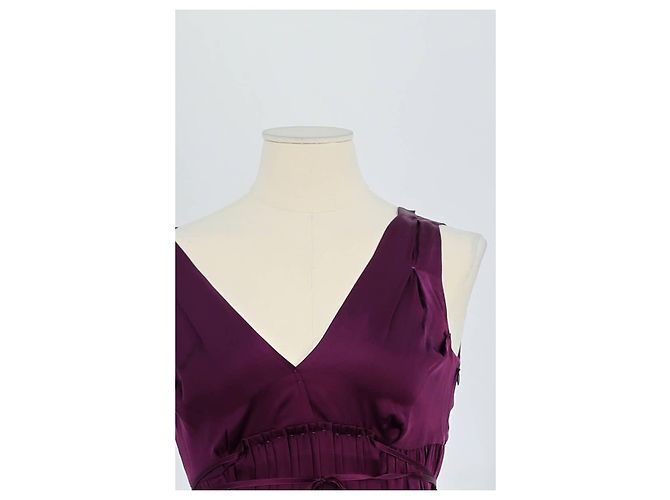 Miu Miu Vestido de seda morado Púrpura - vista 2