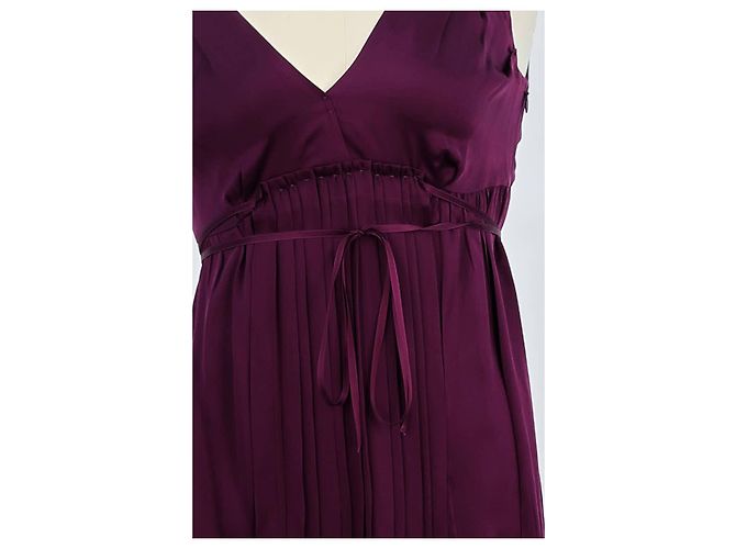 Miu Miu Vestido de seda morado Púrpura - vista 3