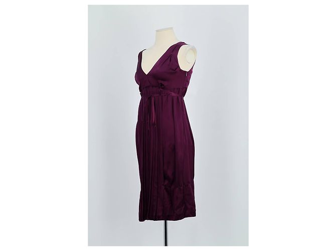 Miu Miu Vestido de seda morado Púrpura - vista 4