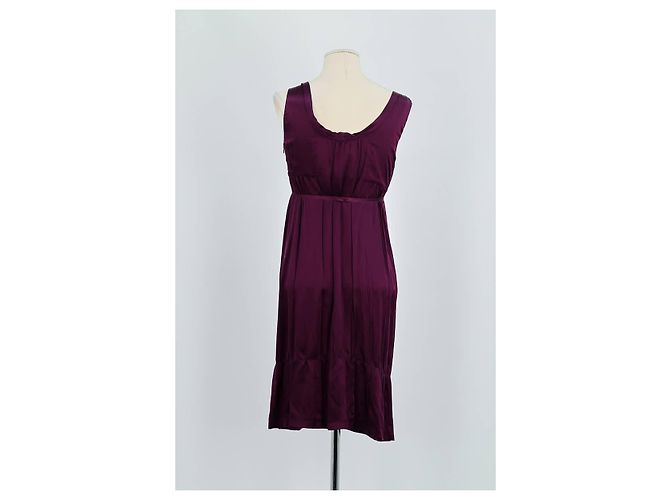Miu Miu Vestido de seda morado Púrpura - vista 6