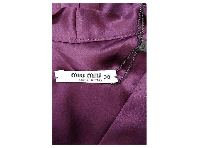 Miu Miu Vestido de seda morado Púrpura - vista 7