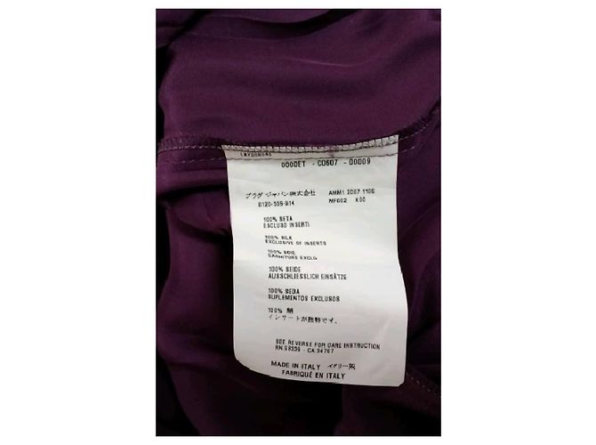 Miu Miu Vestido de seda morado Púrpura - vista 8