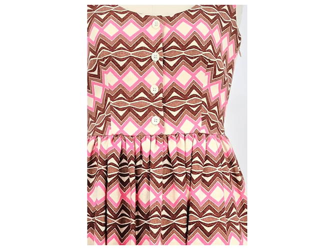 Prada Vestido de lino rosa - vista 3