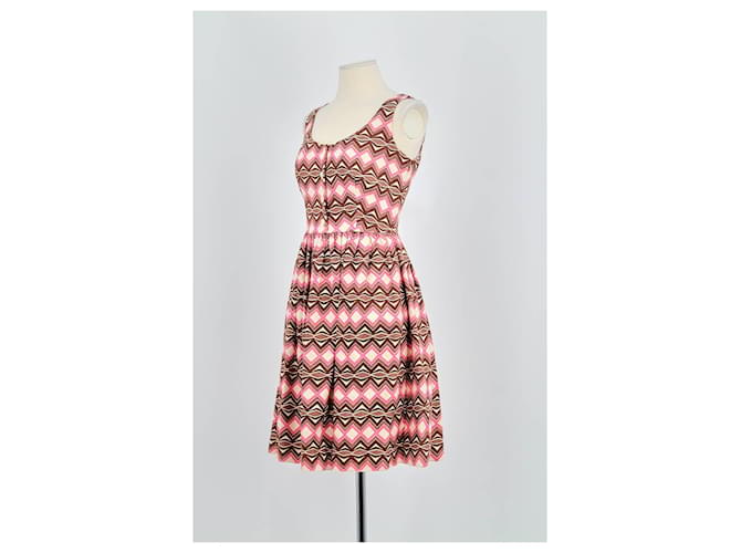 Prada Vestido de lino rosa - vista 4