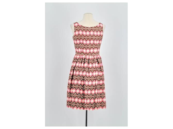 Prada Vestido de lino rosa - vista 6