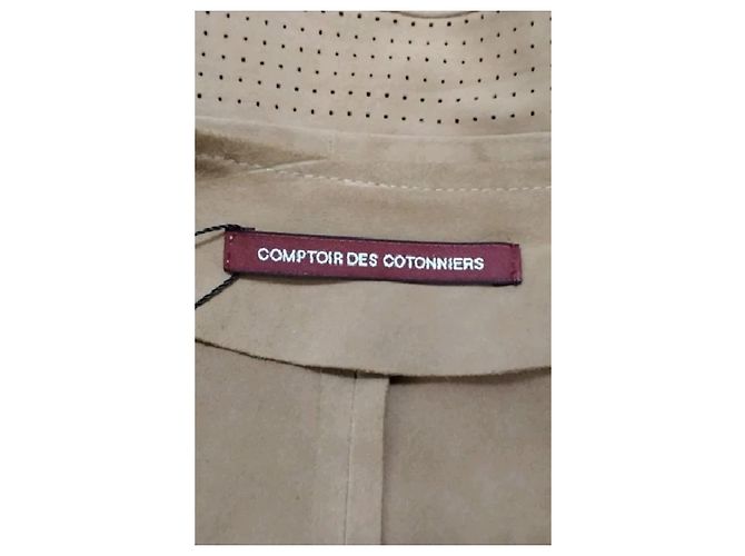 Comptoir Des Cotonniers Camel leather jacket - view 7