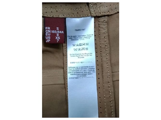 Comptoir Des Cotonniers Camel leather jacket - view 8