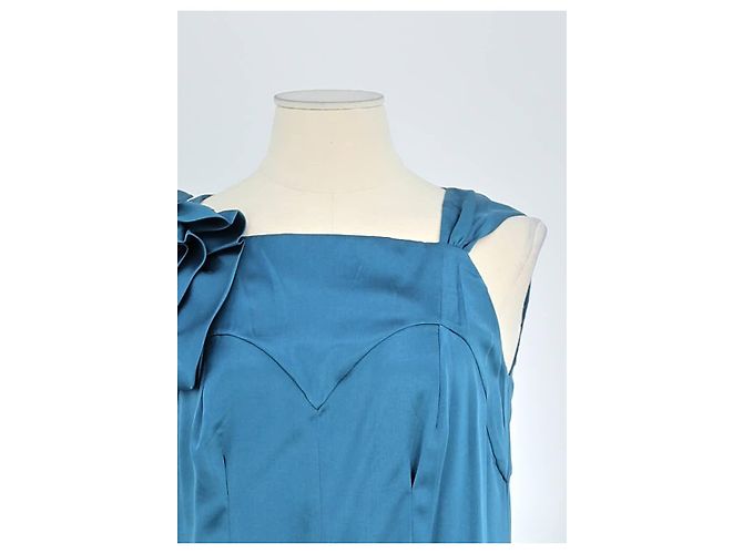 Miu Miu Vestido de seda azul - vista 2