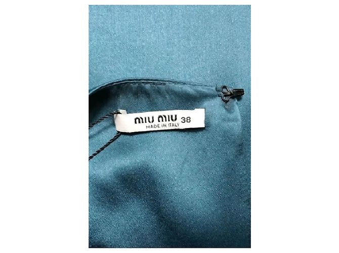 Miu Miu Vestido de seda azul - vista 7