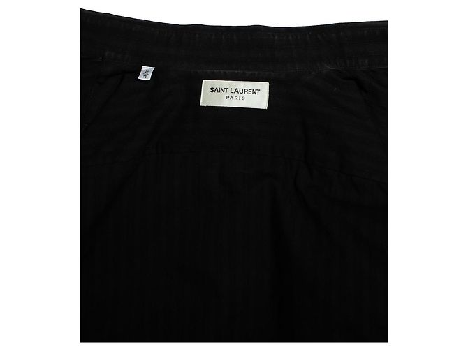 Saint Laurent, Camicia da ufficiale a righe 2019 Nero - vista 6