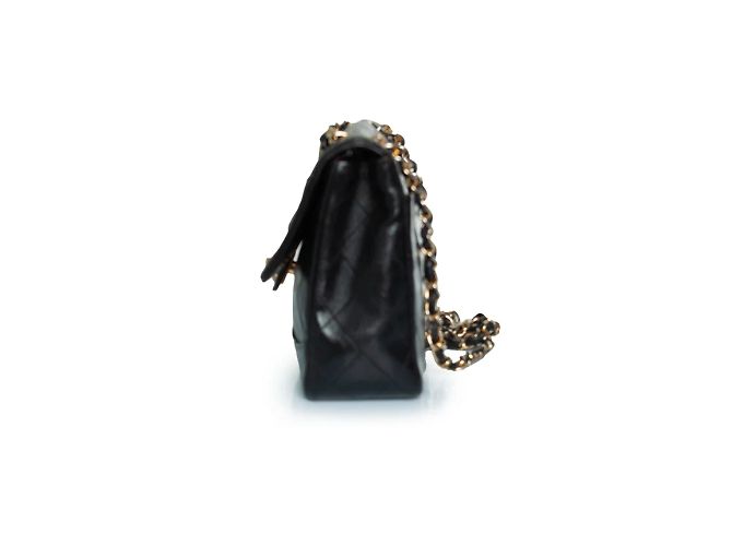 Chanel, borsa a tracolla classica in nero - vista 5