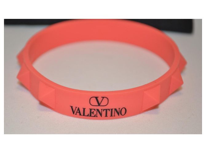 Bracciale Valentino Garavani in silicone rosa - vista 7