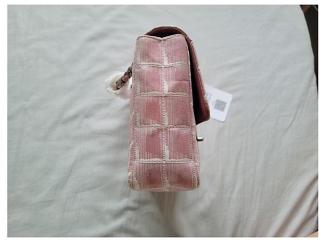Trendy CC Borsa tote Chanel Travel Line rosa in nylon - vista 10