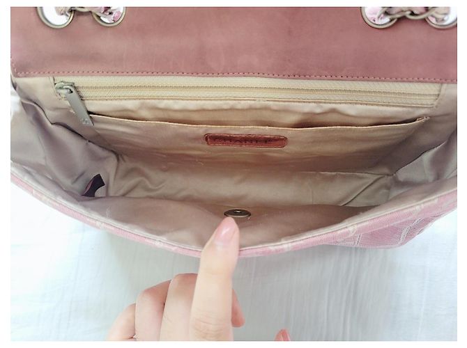 Trendy CC Borsa tote Chanel Travel Line rosa in nylon - vista 2