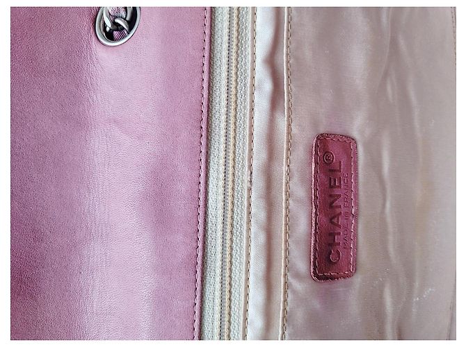 Trendy CC Borsa tote Chanel Travel Line rosa in nylon - vista 7