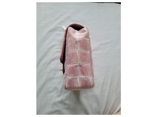 Trendy CC Borsa tote Chanel Travel Line rosa in nylon - vista 8