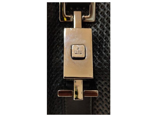 Borsa a mano Gucci Jackie in pelle perforata nera Nero - vista 10