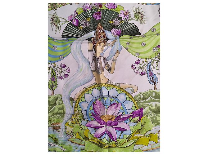 Hermès Seidentuch Sarasyatî 90x90 Mehrfarben - Ansicht 3