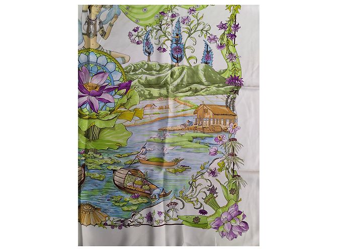 Hermès Seidentuch Sarasyatî 90x90 Mehrfarben - Ansicht 6