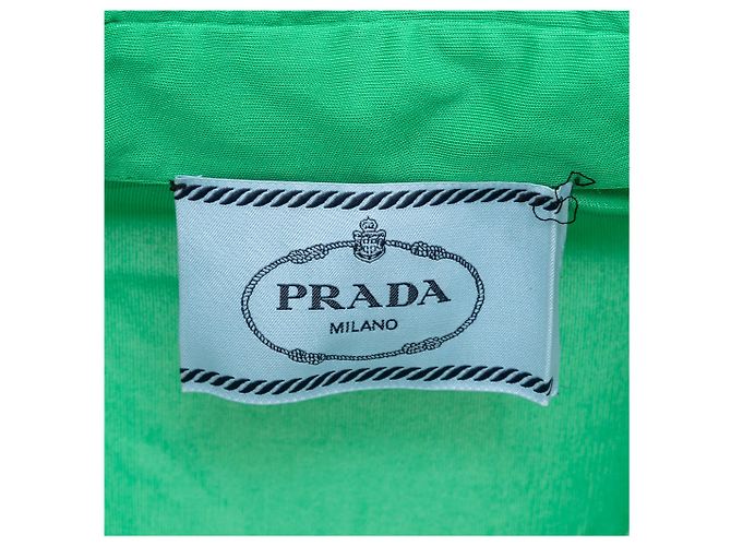 Prada Langarmkleid mit Rüschensaum Grün - Ansicht 13
