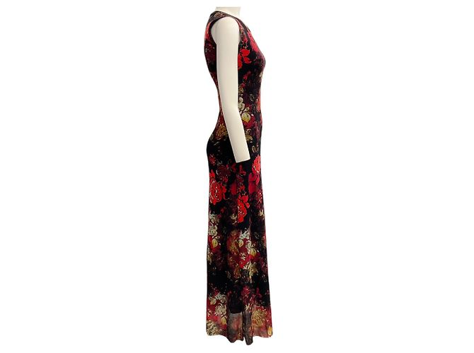 Vestido maxi sin mangas floral rojo / negro Fuzzi Roja - vista 2