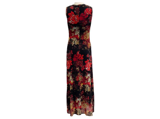 Vestido maxi sin mangas floral rojo / negro Fuzzi Roja - vista 3