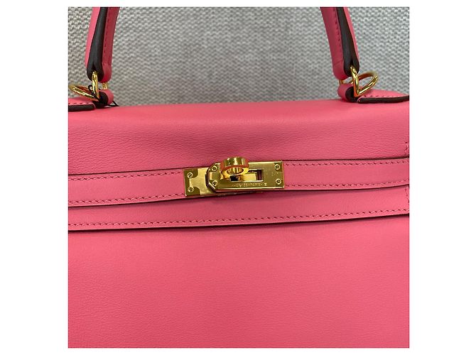 Bolsa Hermès Kelly 25 em couro Swift Rosa - vista 10