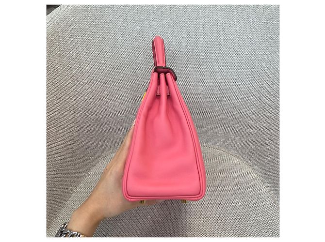 Bolsa Hermès Kelly 25 em couro Swift Rosa - vista 11