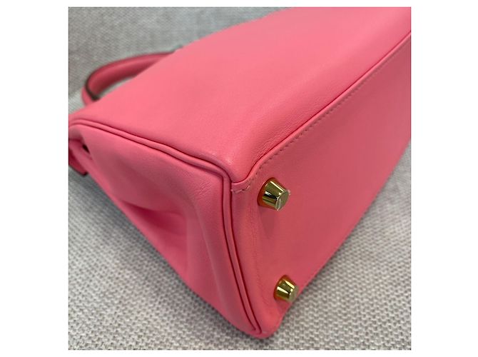 Bolsa Hermès Kelly 25 em couro Swift Rosa - vista 7