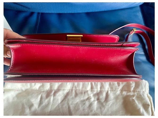 Classic Box Borsa a mano Céline Classic rossa in pelle Rosso - vista 6