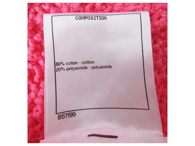 Chanel Baumwoll-Polyamid langer Gilet 34 Pink - Ansicht 10