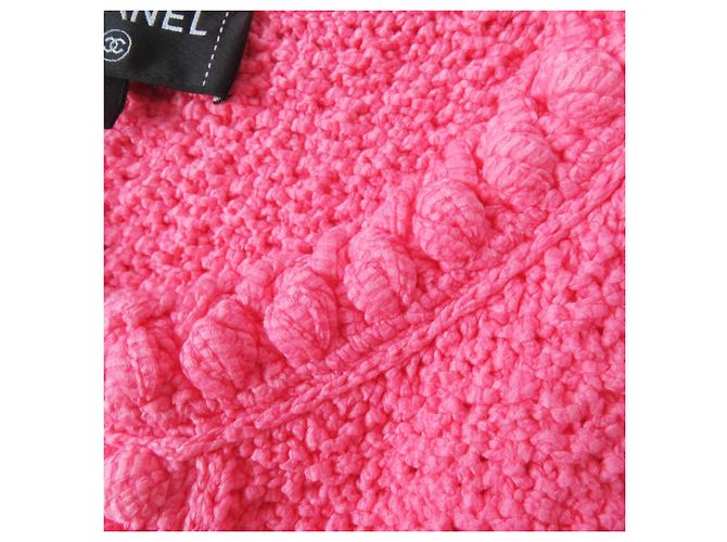 Chanel Baumwoll-Polyamid langer Gilet 34 Pink - Ansicht 7