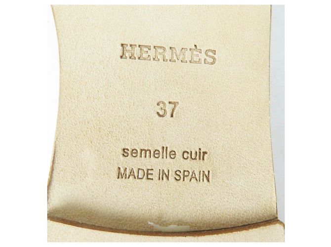 Hermès HERMES Slipper aus Kalbsleder Braun - Ansicht 11