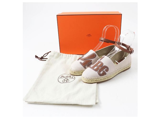 Hermès HERMES Slipper aus Kalbsleder Braun - Ansicht 2