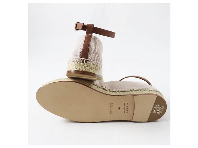 Hermès HERMES Slipper aus Kalbsleder Braun - Ansicht 5